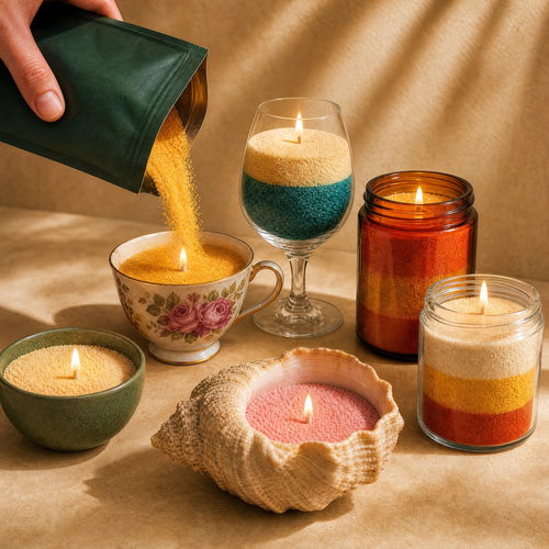 Gloozy powder candle — pour it into anything